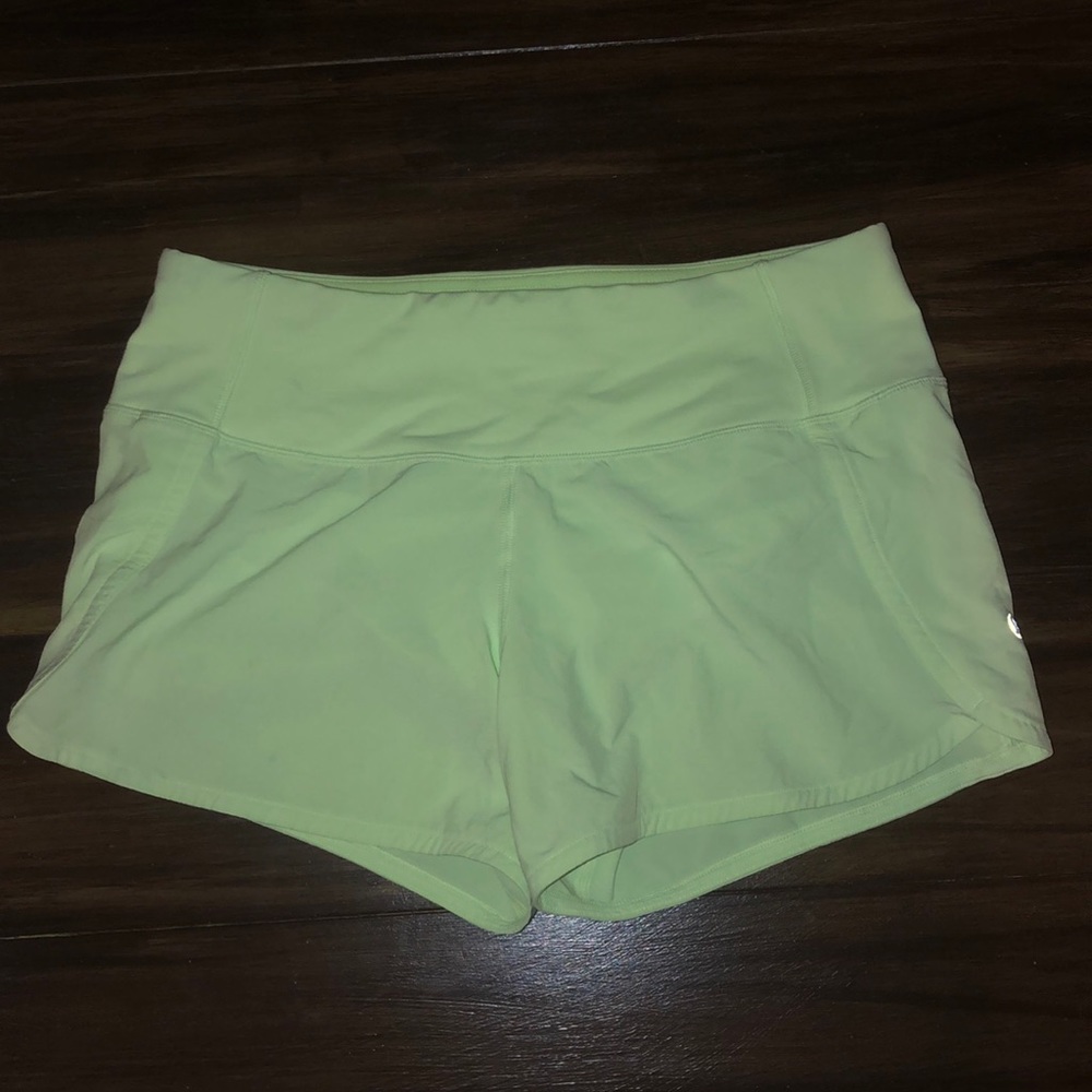 Lime green lululemon shorts